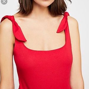 Free People Tie Shoulder Bodysuit